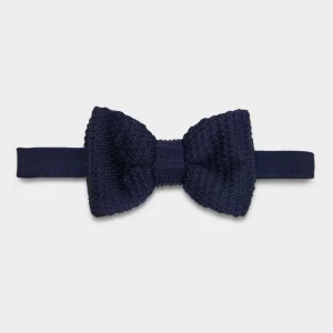Ready-to-Wear Bow Tie - Navy Knitted Bow Tie